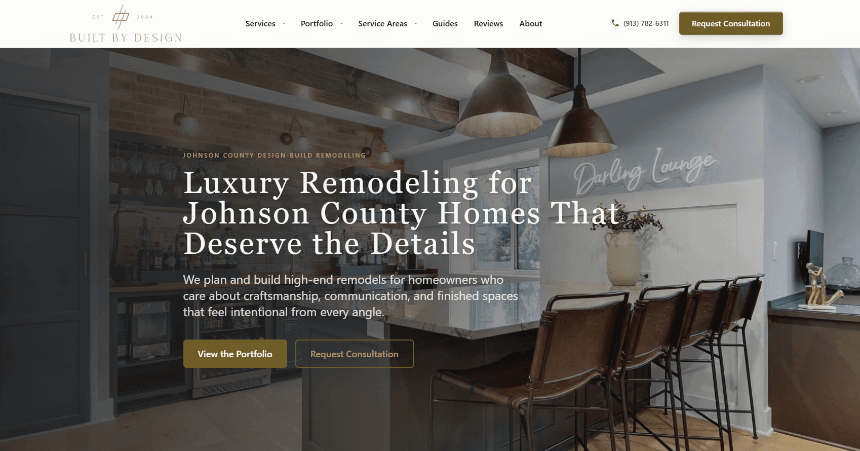 Built by Design's new homepage after the rebuild
