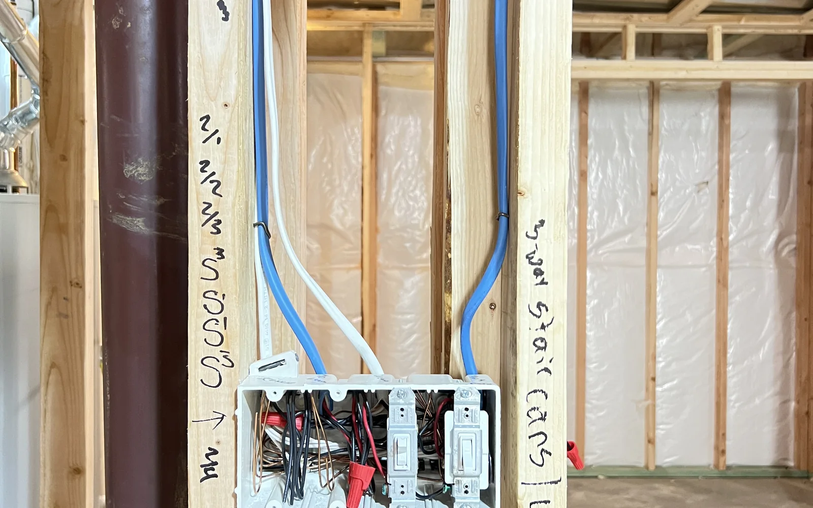 Electrical rough-in detail for Google Business Profile and contractor website content