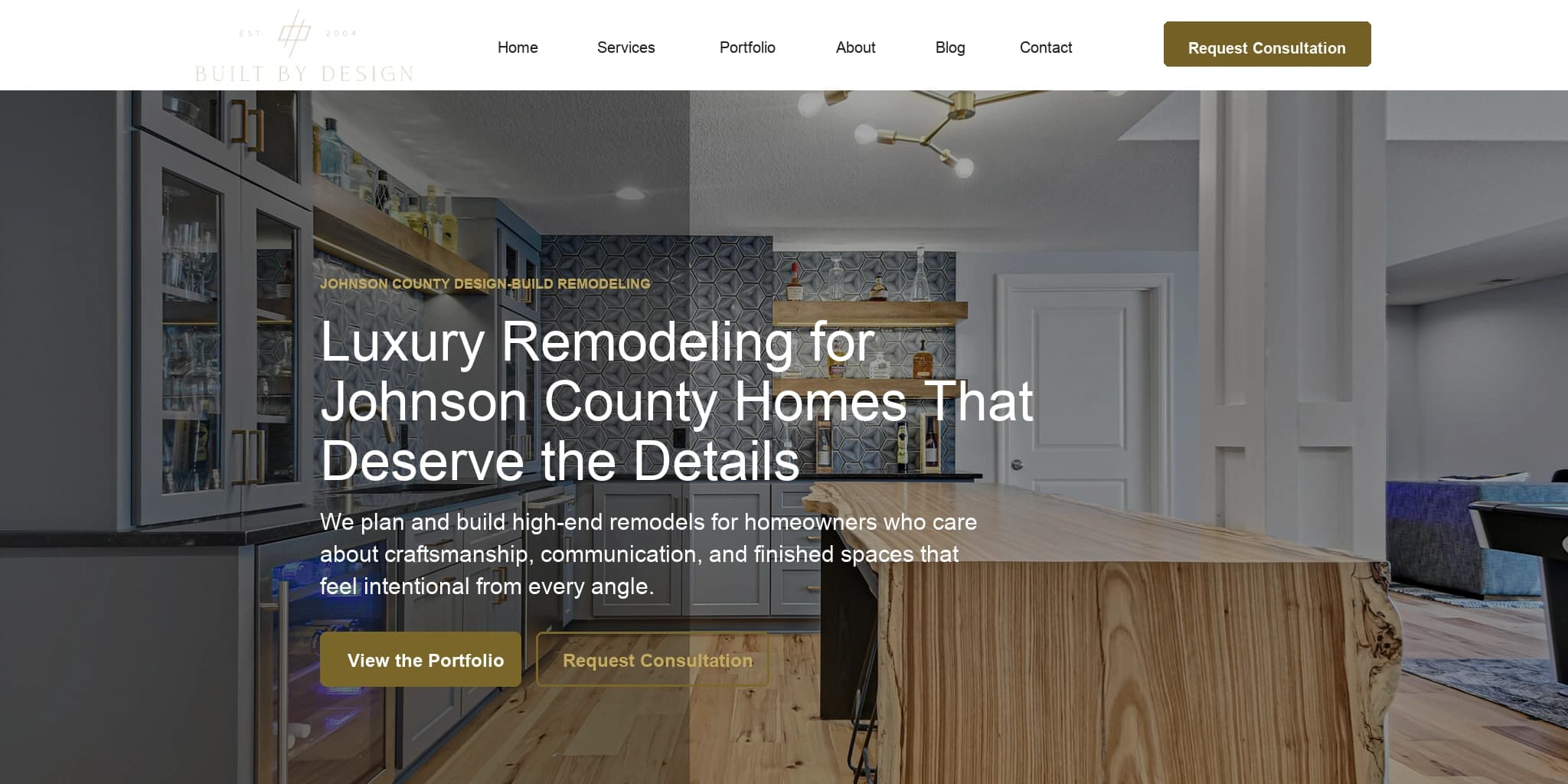 Built By Design KC remodeler website design by DewBwah Marketing