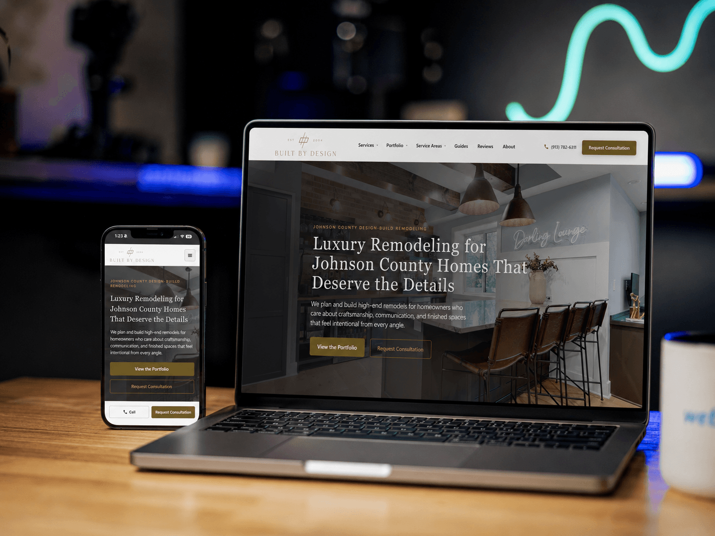 Built by Design revised website mockup designed by DewBwah